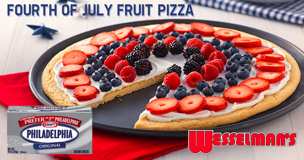 Fourth of July Fruit Pizza